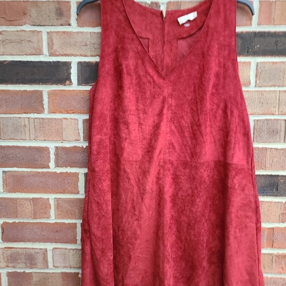 Altar'd State Red Faux Suede Dress - Picture 1 of 9